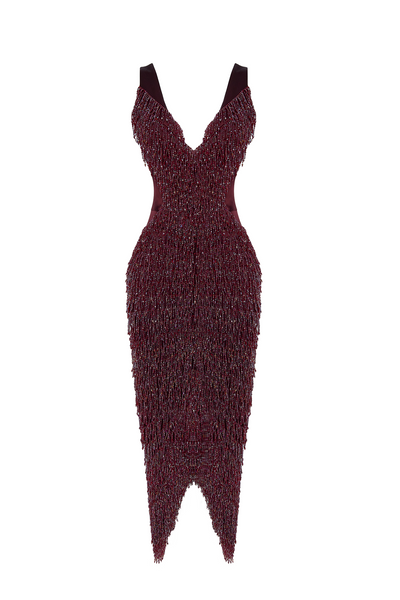 burgundy fringe dress Burgundy Sequin Mini Dress - Fringe Bodycon Dress - Sequin Dress