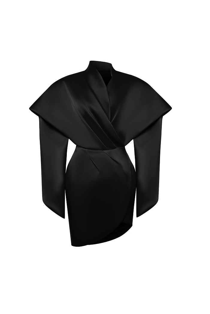 Satin mini dress – Color: Black – RASARIO Online Boutique 46 (FR) / Black