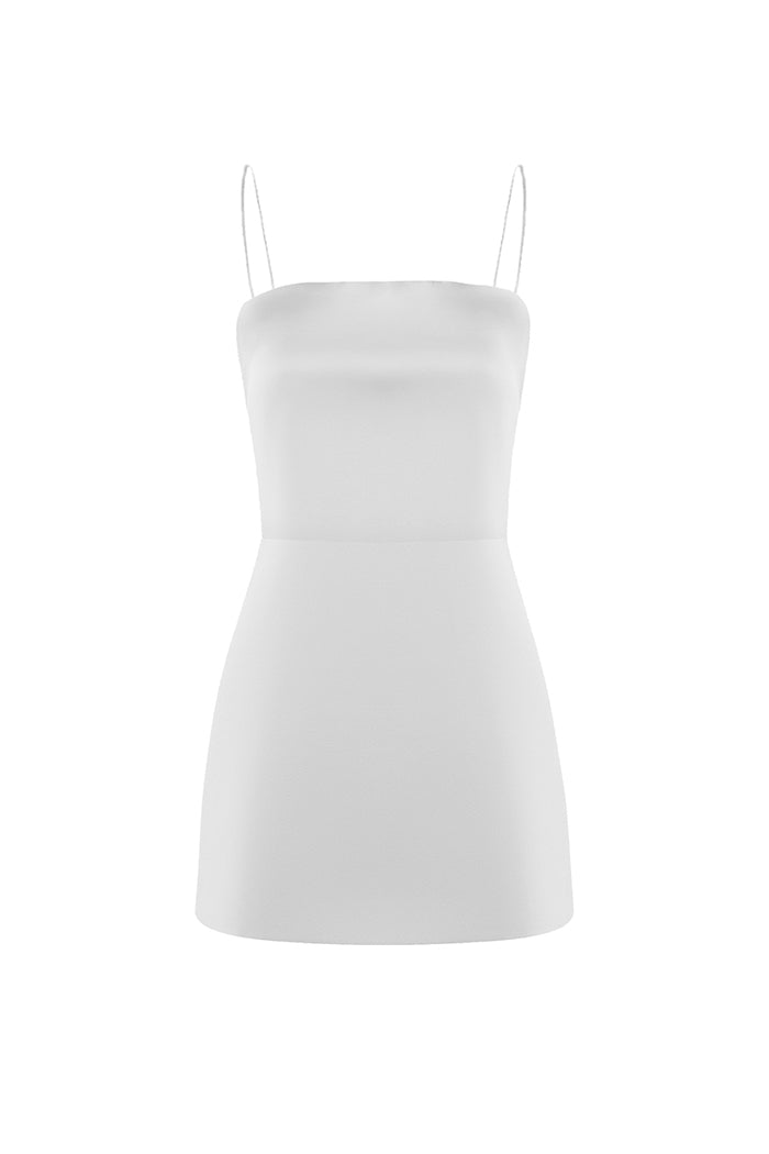 Satin mini dress – Color: White – RASARIO Online Boutique 34 (FR) / White