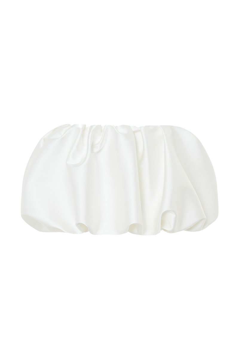 Satin voluminous mini skirt – Rasario