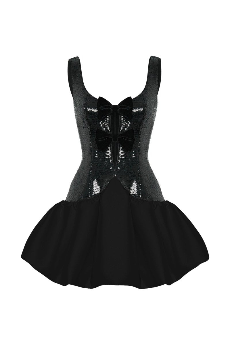 black tutu mini dress Sequinned satin with voluminous skirt – Color: – RASARIO Online Boutique 42 (FR) / Black this summery cotton mini Category_Brands/OUI Black & blue or Size:3XLarge