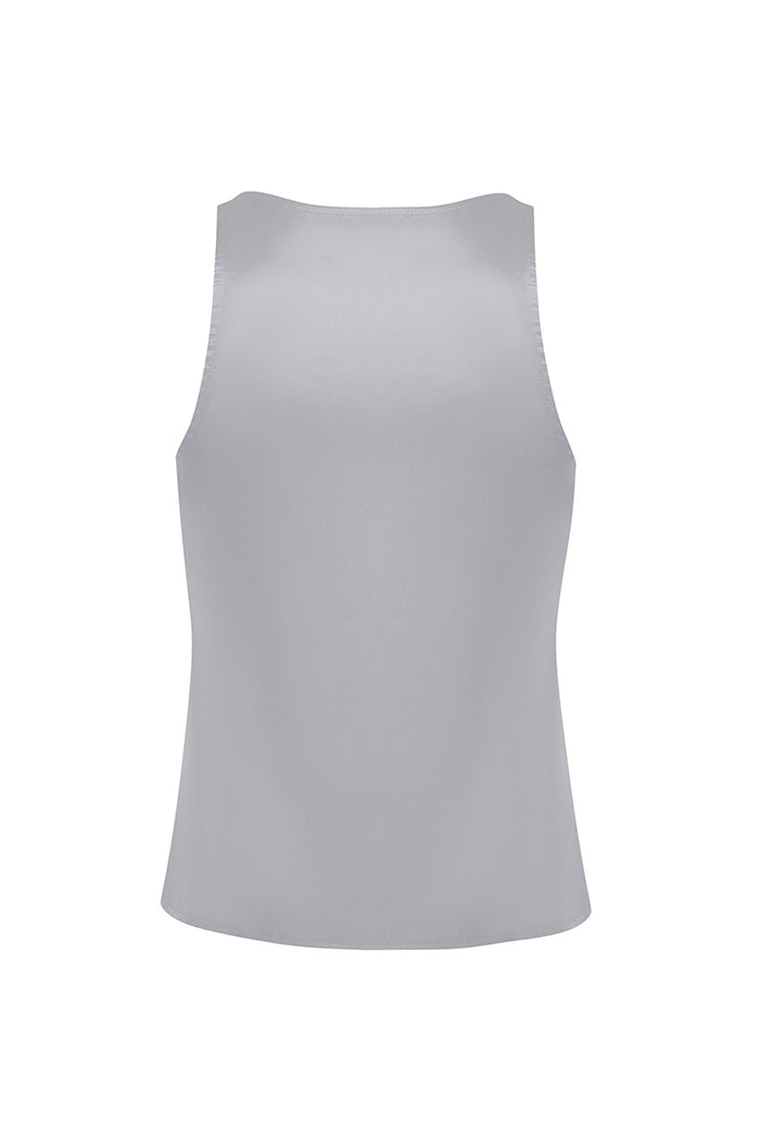 Silk top with a deep neckline – Rasario