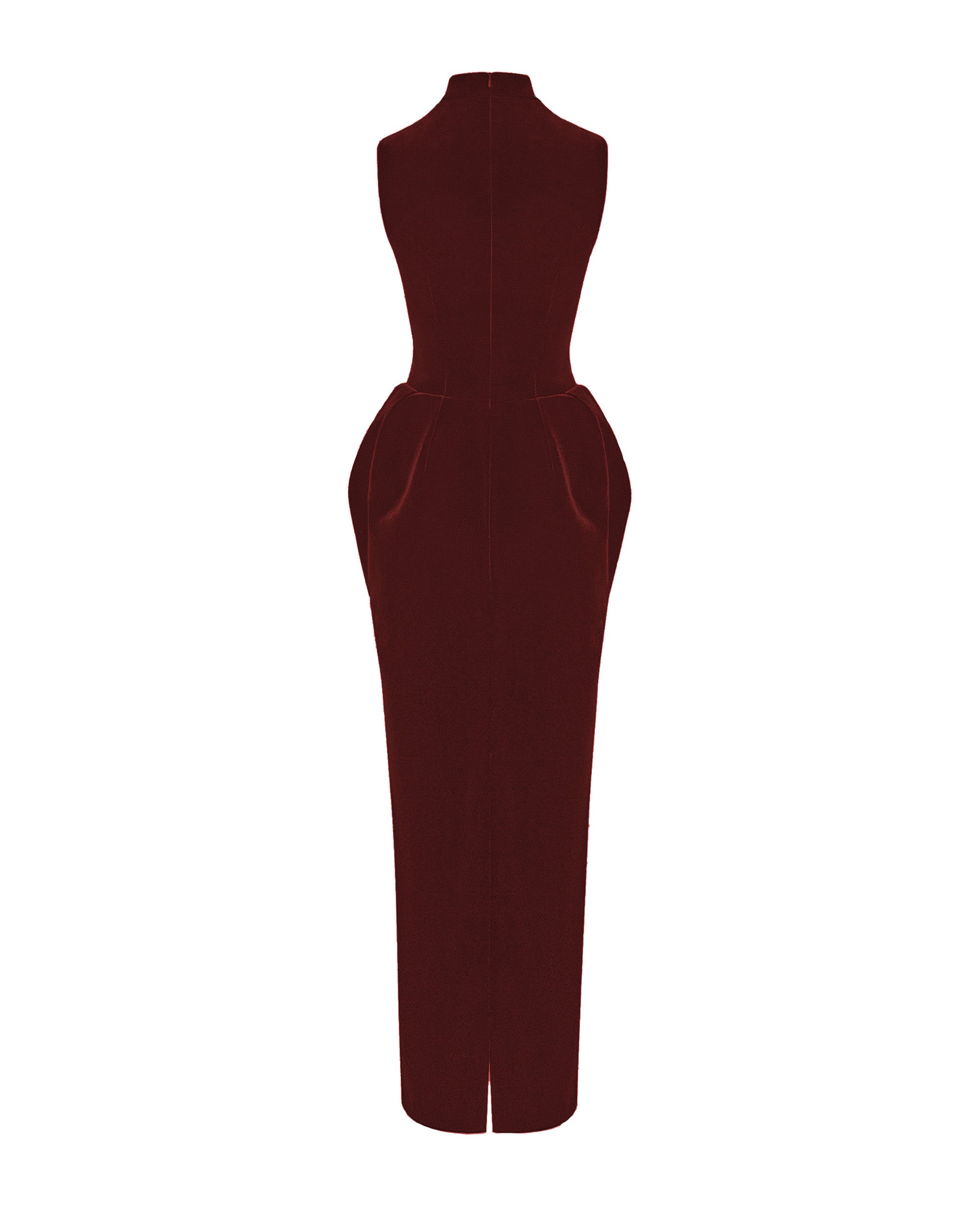Velvet maxi dress with voluminous skirt – Rasario