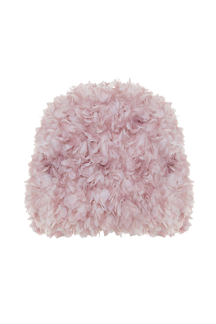 Voluminous cape with floral trim – Rasario