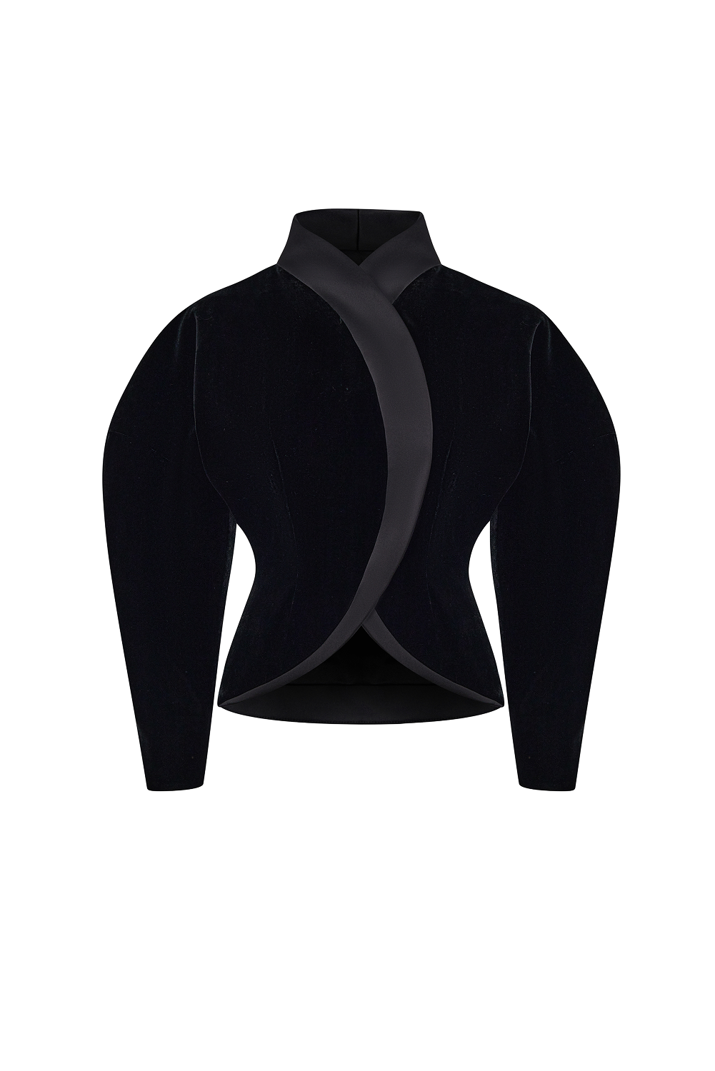 Voluminous velvet and satin jacket – Rasario