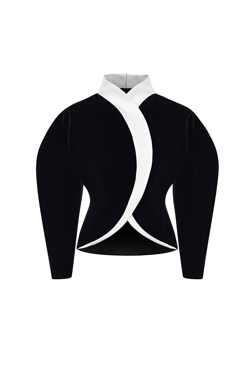 Voluminous velvet and satin jacket – Rasario