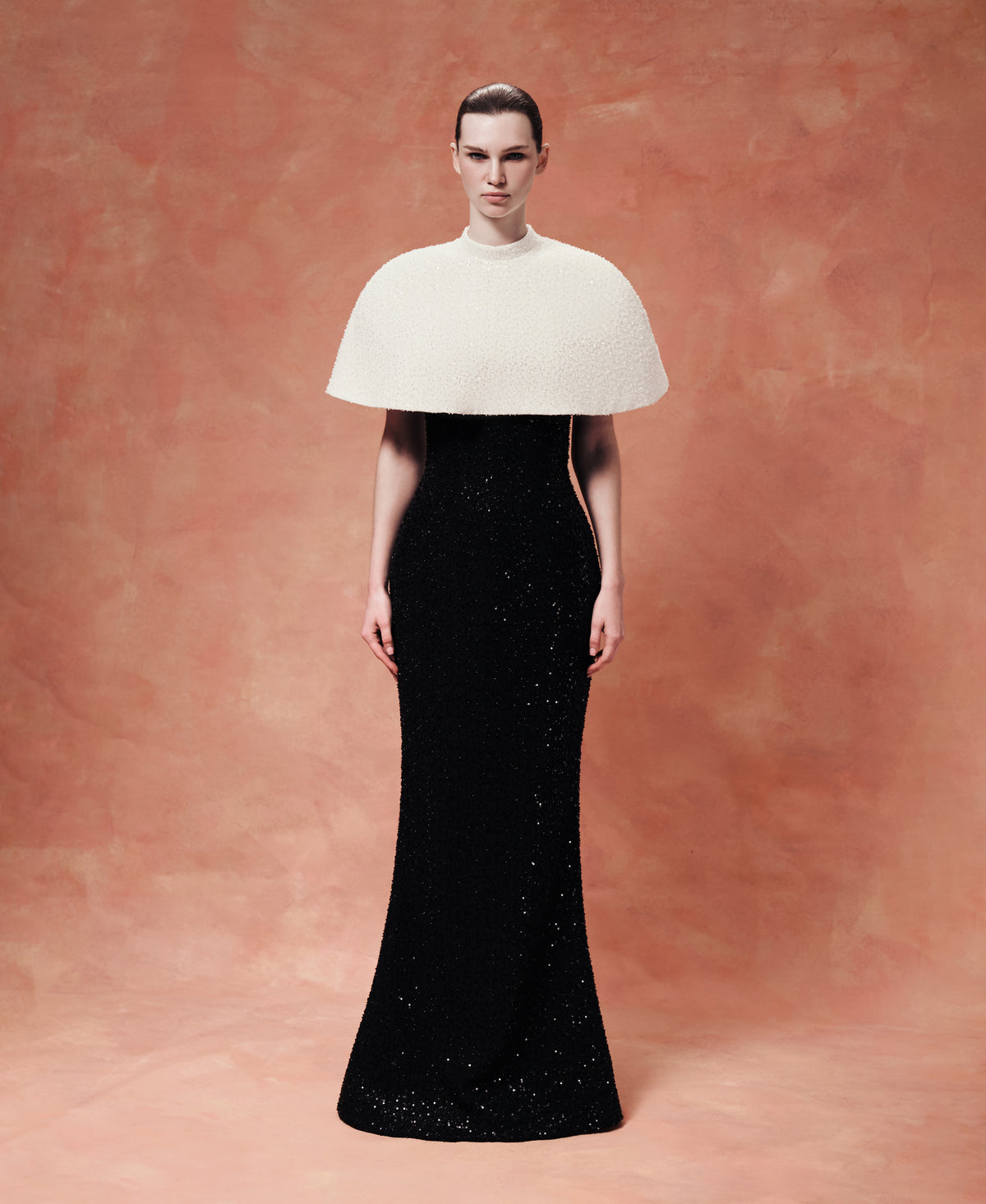 Sequin-Embroidered Cape