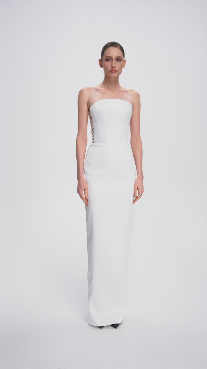 Róisín Color Block Corseted Bodysuit Panel Maxi Dress main image 1