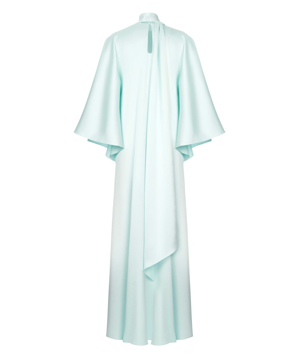Bow-embellished satin voluminous gown – Rasario