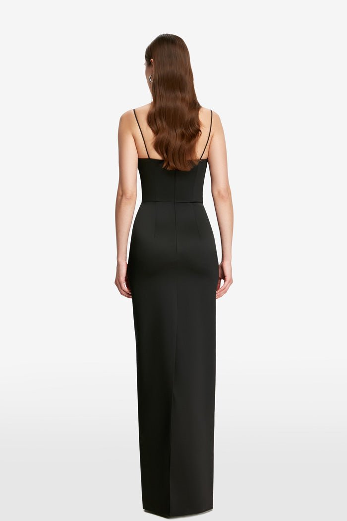 Bustier satin maxi dress – Rasario