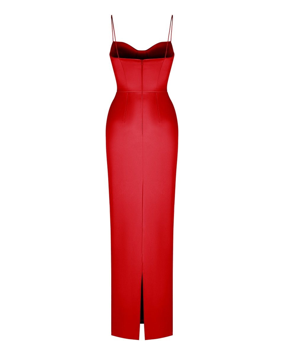 Bustier satin maxi dress – Rasario