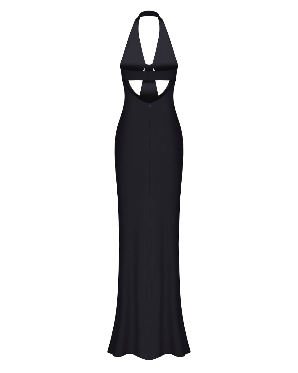Cutout crepe maxi dress – Rasario