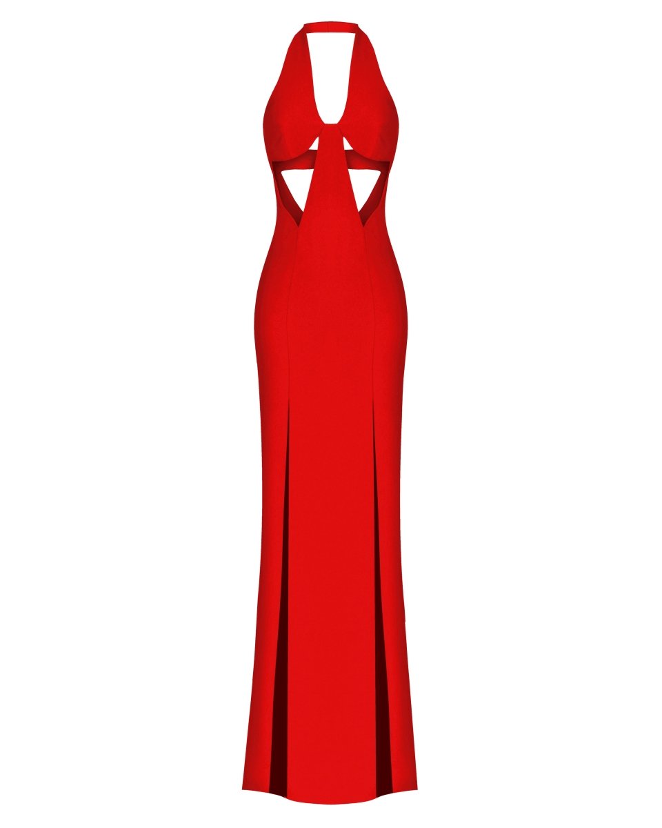 Cutout crepe maxi dress – Rasario