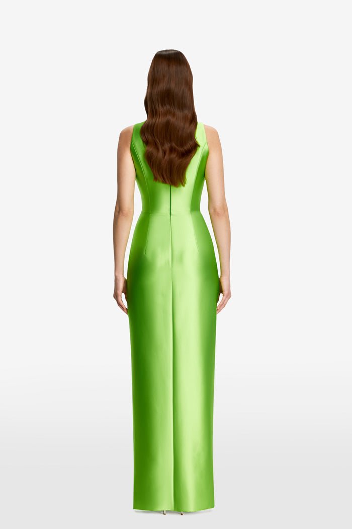 Cutout maxi satin dress – Rasario