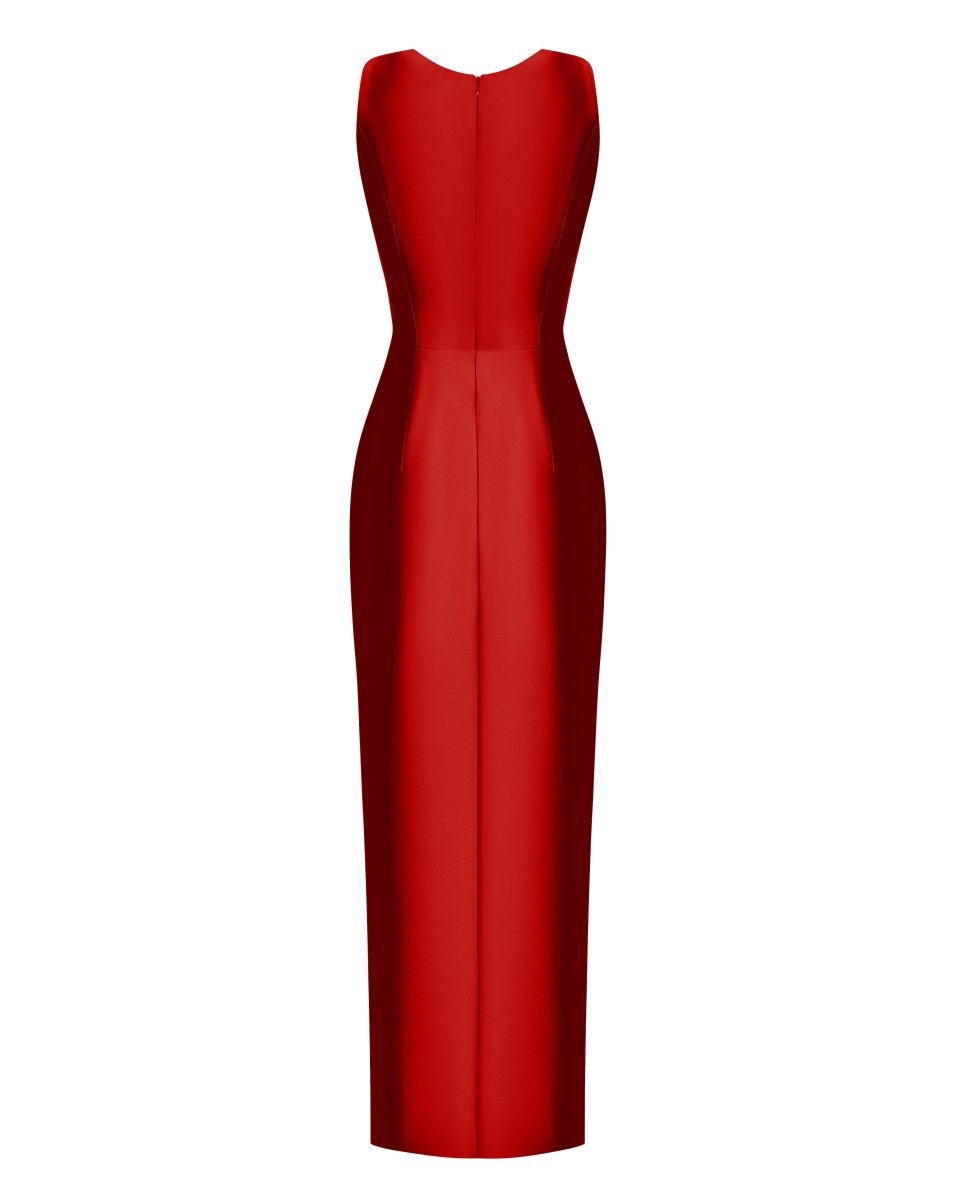 Cutout maxi satin dress – Rasario