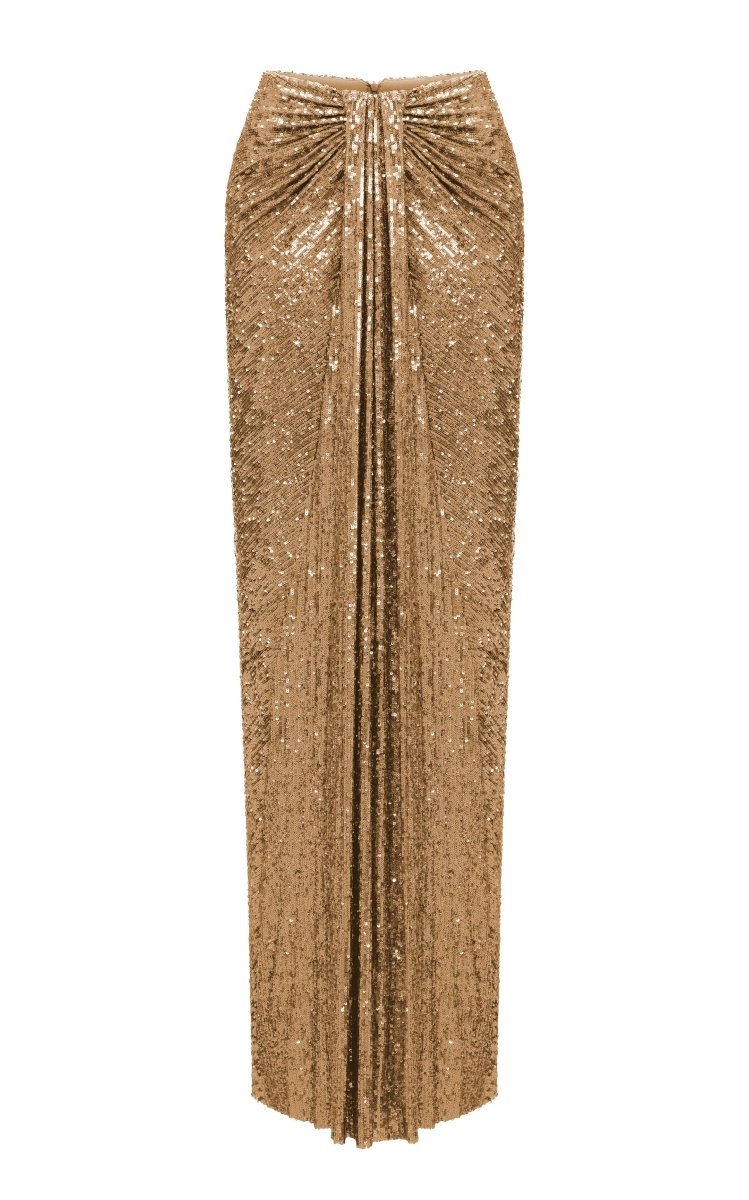 Draped sequined maxi skirt – Rasario