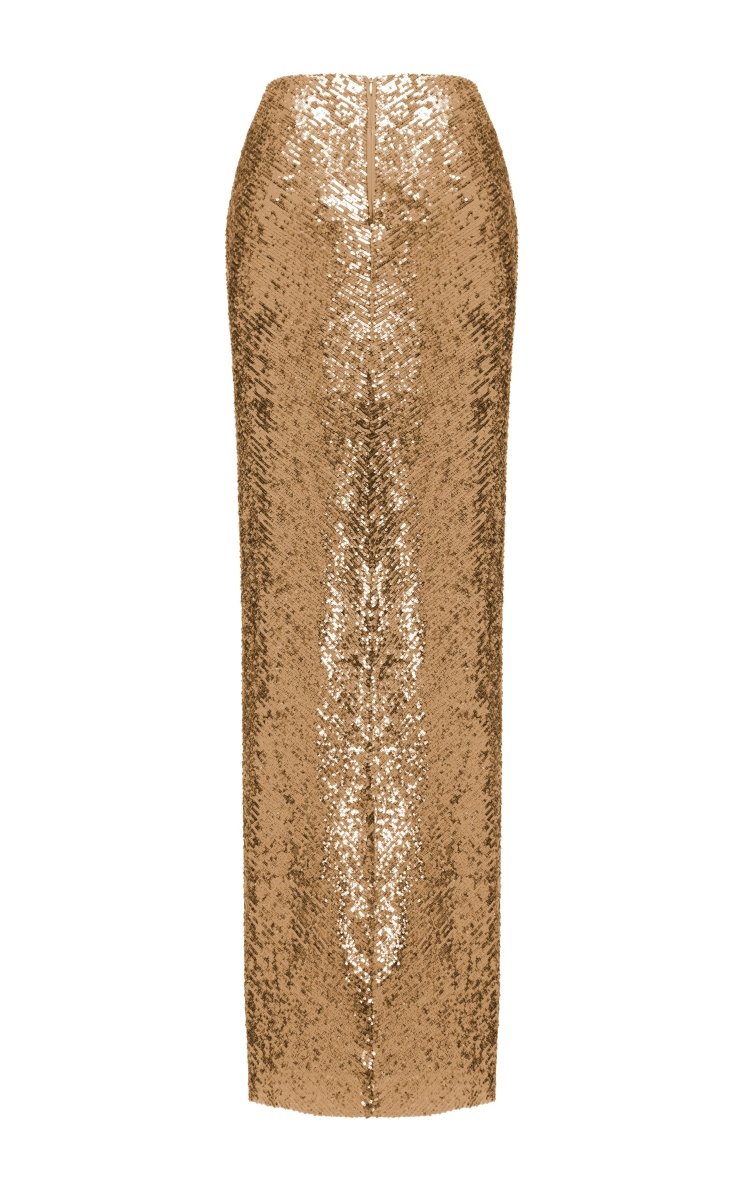 Draped sequined maxi skirt – Rasario