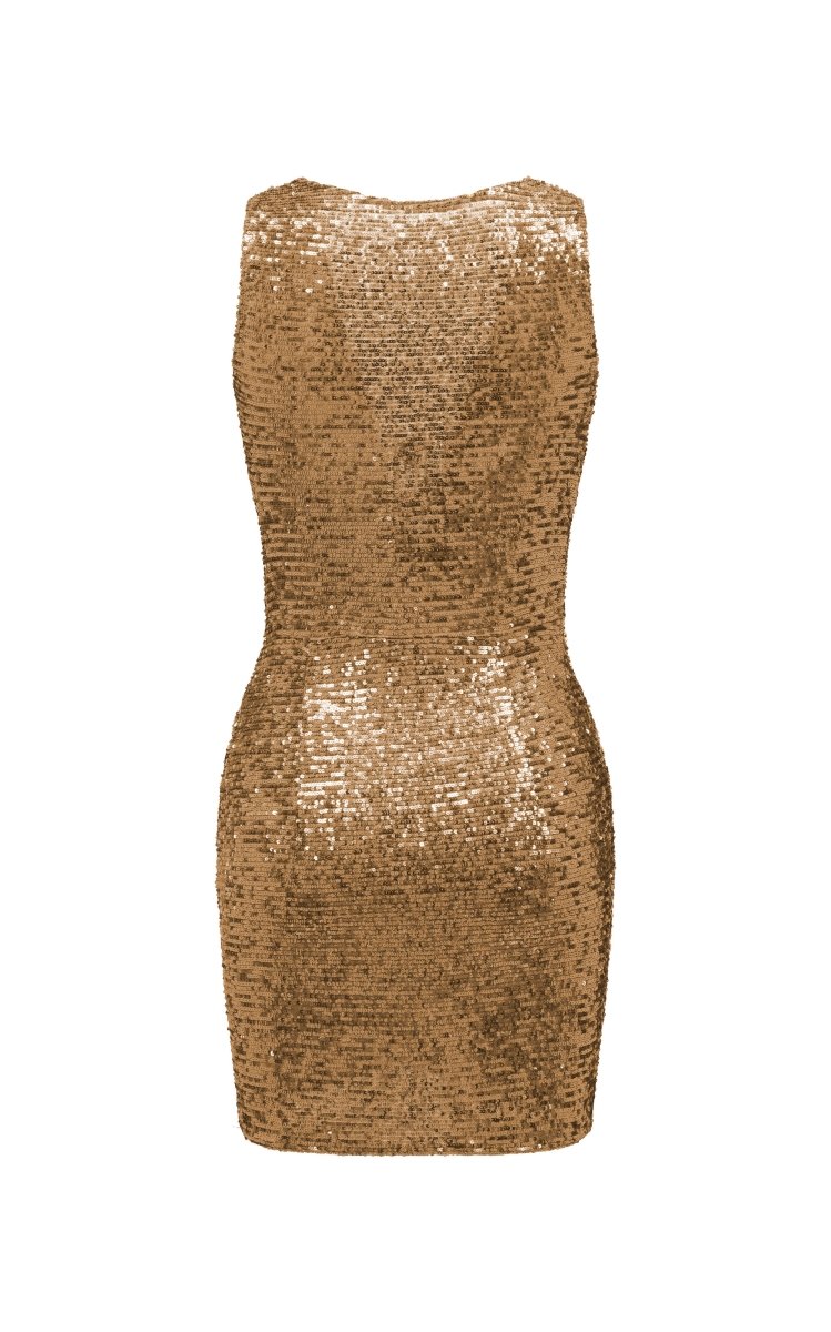 Draped sequined mini dress – Rasario