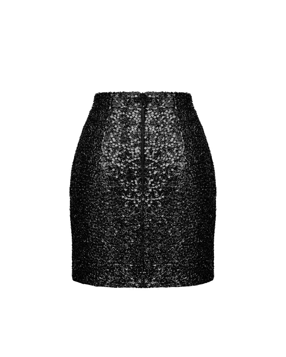 Draped sequined mini skirt – Rasario
