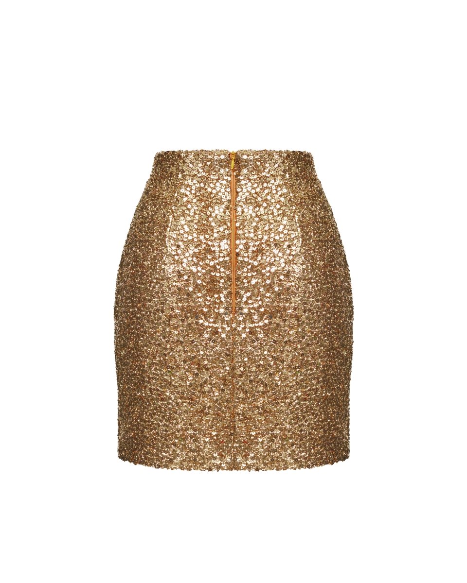 Draped sequined mini skirt – Rasario