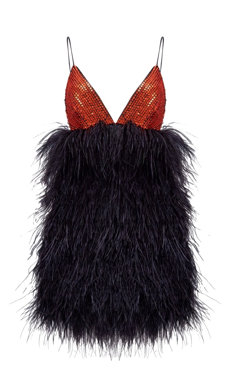 Fringe sequined mini dress – Rasario