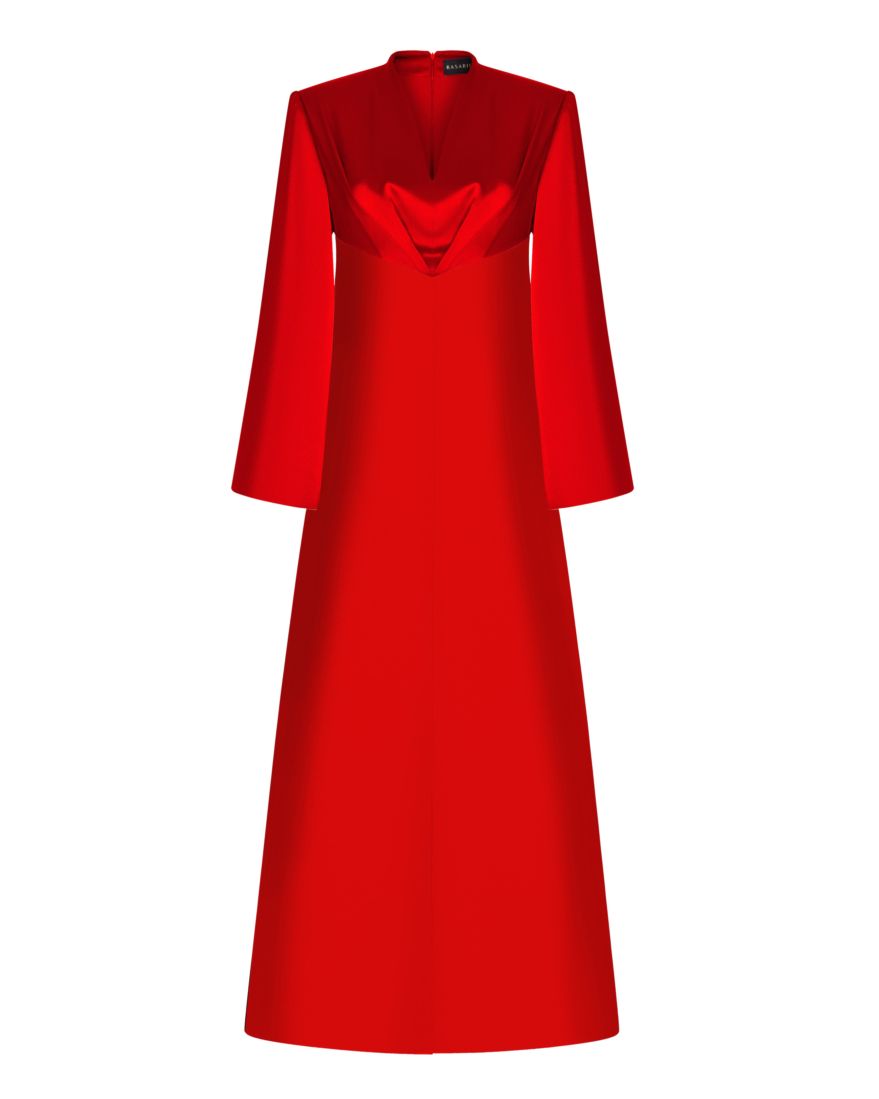 Front-slit satin maxi dress – Rasario
