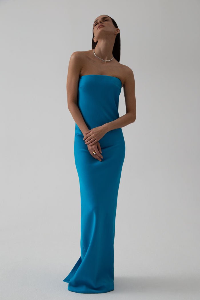 Satin corset maxi dress – Rasario