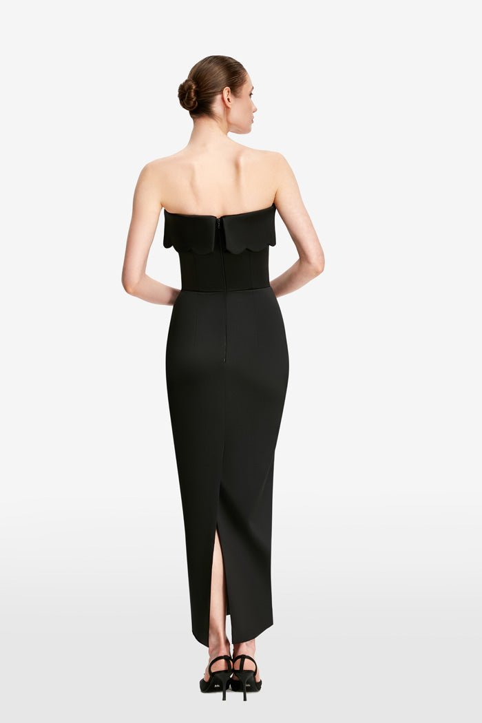 Satin corset midi dress – Rasario
