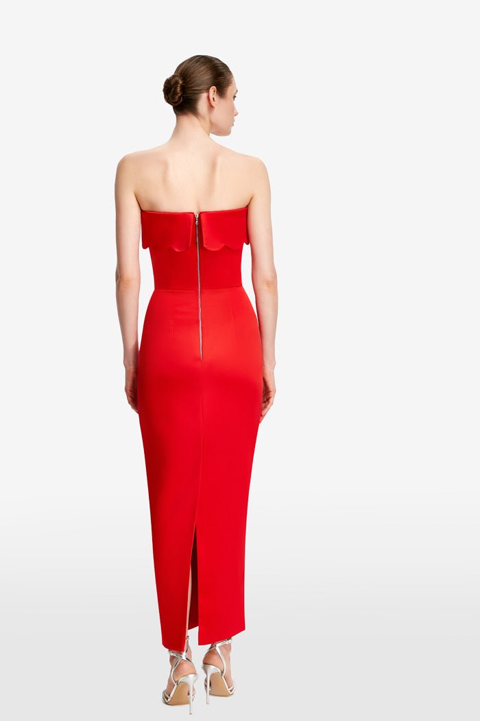 Satin corset midi dress – Rasario