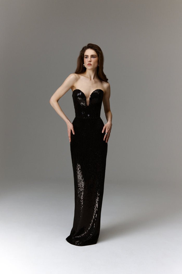 Sequined corset maxi dress – Rasario