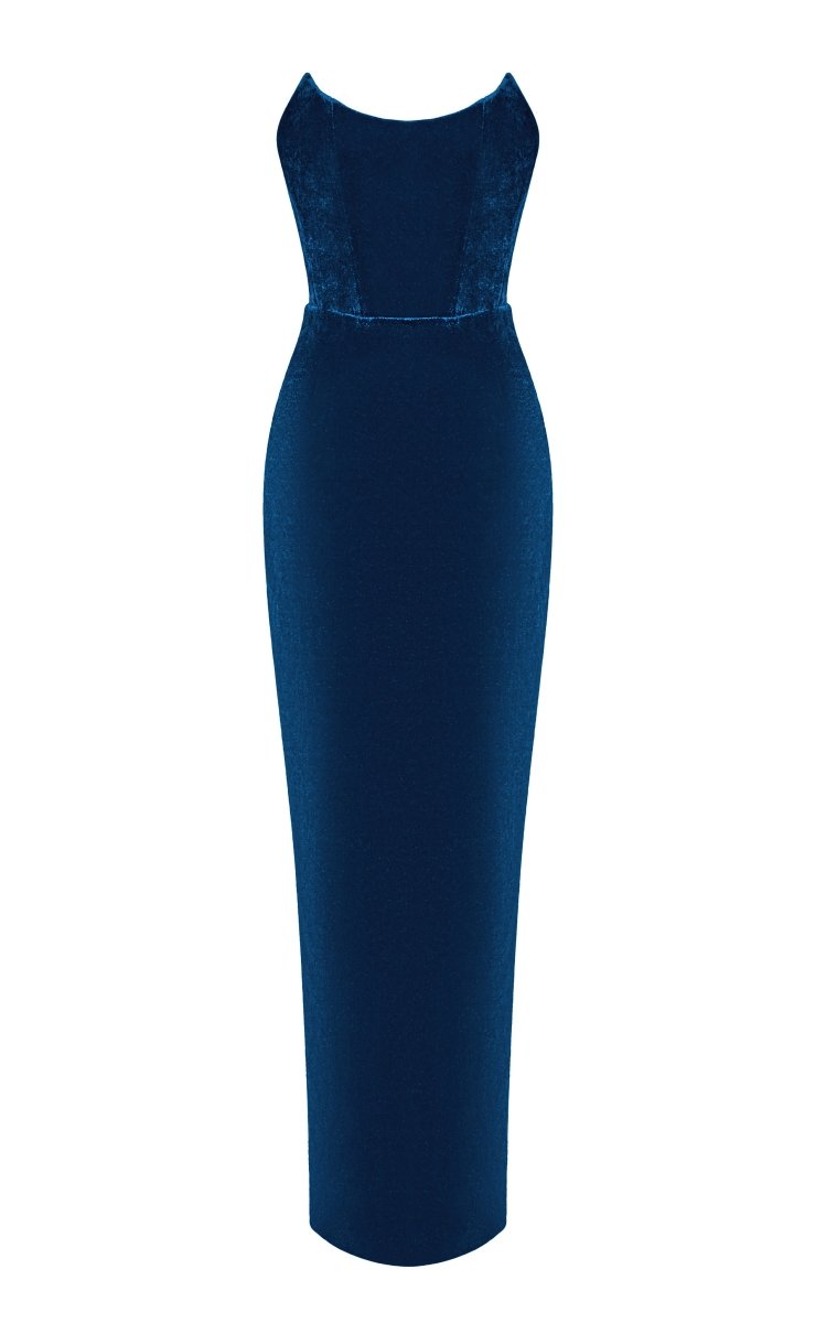 Velvet corset maxi dress – Rasario