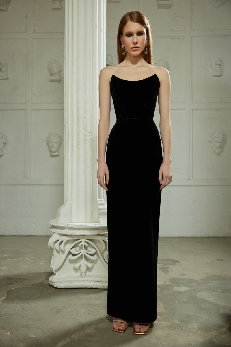 Velvet corset maxi dress – Rasario