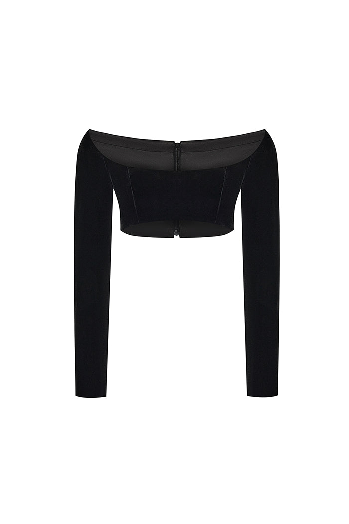 Velvet cropped top – Rasario