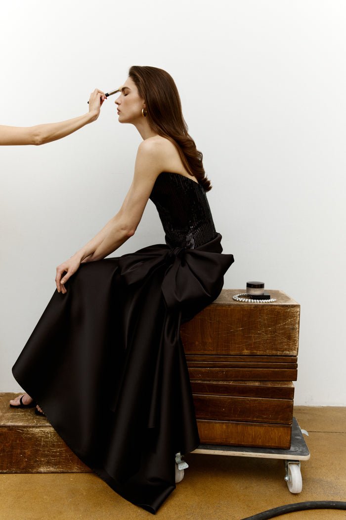 Della ribbon dress　BK　ANDMARY Mother of the Bride Dress Style #28051 | La Femme